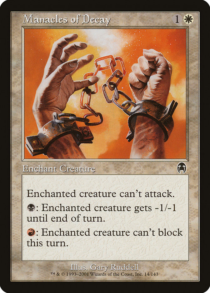Magic the Gathering Card - Manacles of Decay - MTG Circle