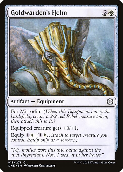 Magic the Gathering Card - Goldwarden's Helm - MTG Circle