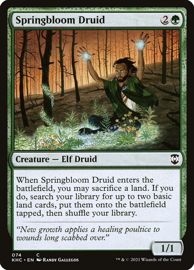 Magic the Gathering Card - Springbloom Druid - MTG Circle