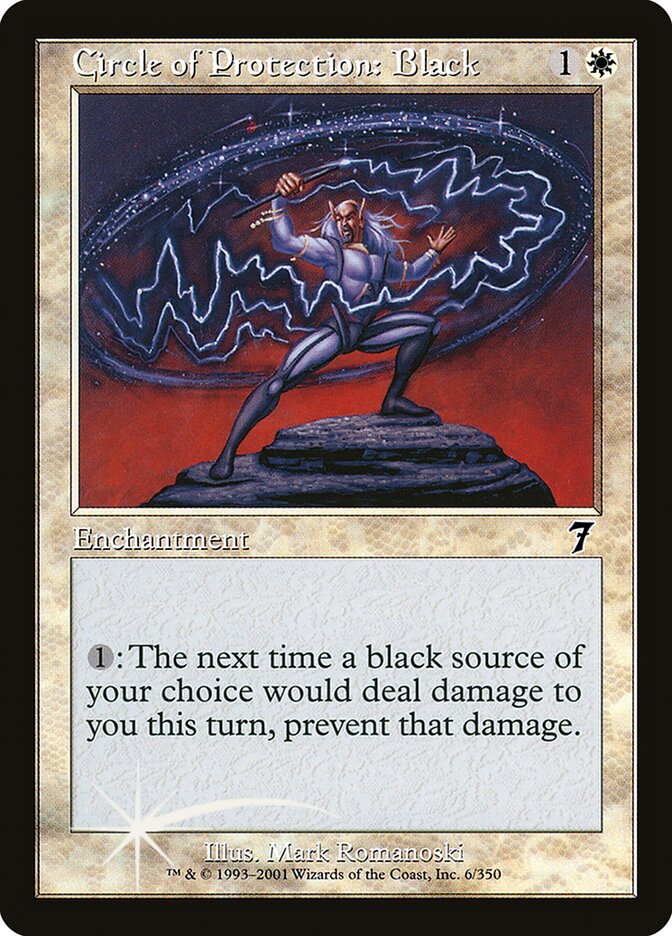 Magic the Gathering Card - Circle of Protection: Black - MTG Circle