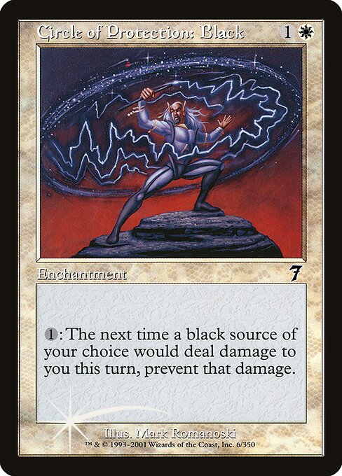 Magic the Gathering Card - Circle of Protection: Black - MTG Circle