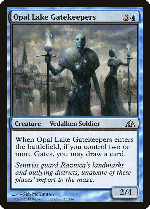Magic the Gathering Card - Opal Lake Gatekeepers - MTG Circle