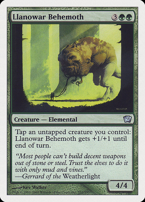Magic the Gathering Card - Llanowar Behemoth - MTG Circle