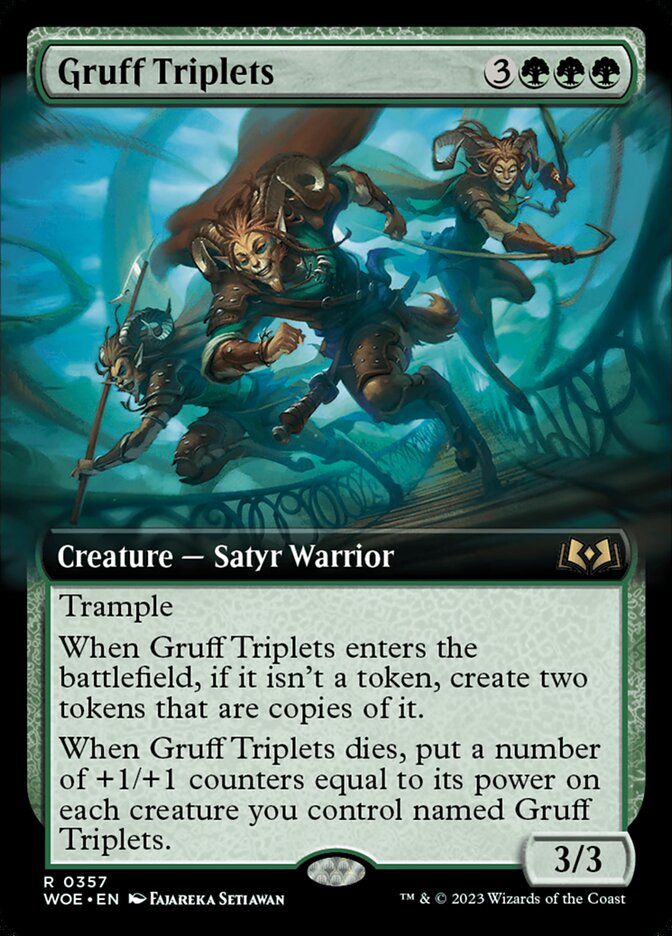 Magic the Gathering Card - Gruff Triplets - MTG Circle
