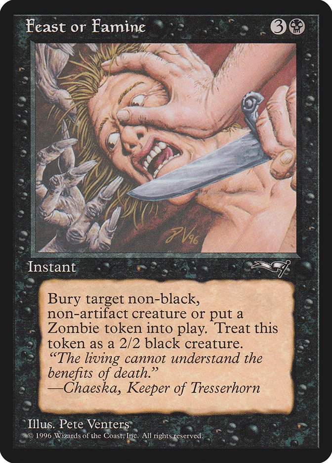 Magic the Gathering Card - Feast or Famine - MTG Circle