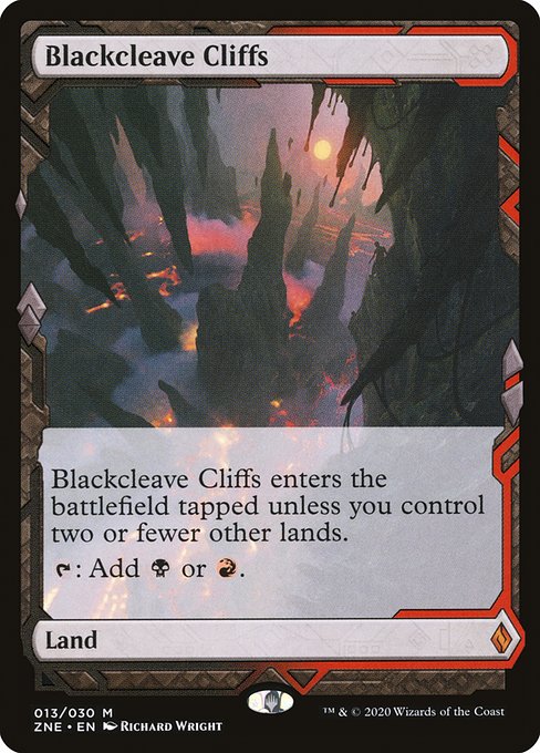 Magic the Gathering Card - Blackcleave Cliffs - MTG Circle