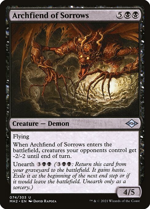 Magic the Gathering Card - Archfiend of Sorrows - MTG Circle