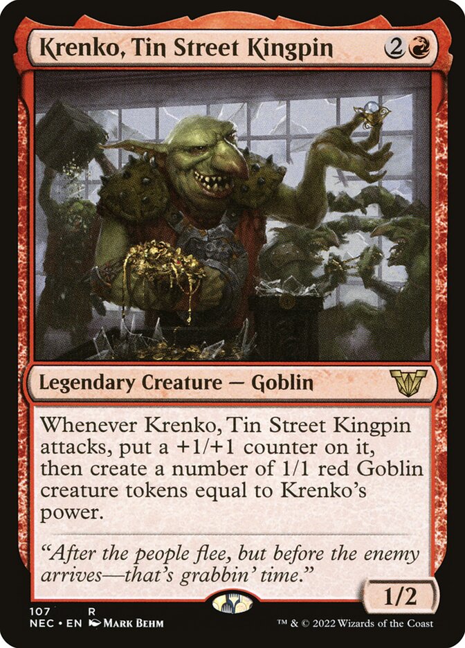 Magic the Gathering Card - Krenko, Tin Street Kingpin - MTG Circle