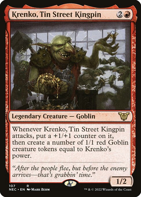 Magic the Gathering Card - Krenko, Tin Street Kingpin - MTG Circle
