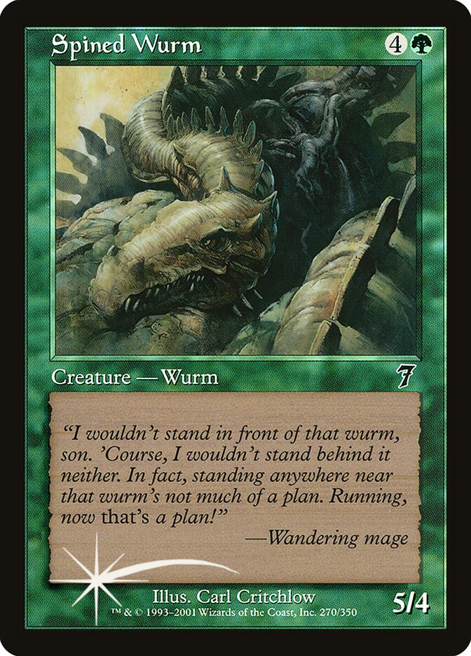Magic the Gathering Card - Spined Wurm - MTG Circle