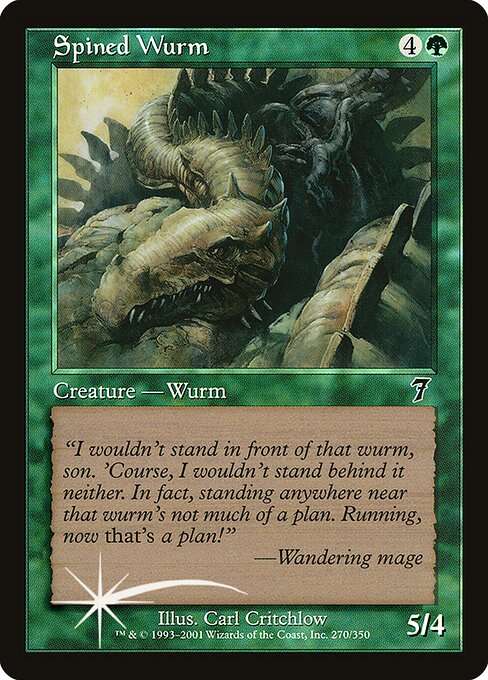 Magic the Gathering Card - Spined Wurm - MTG Circle