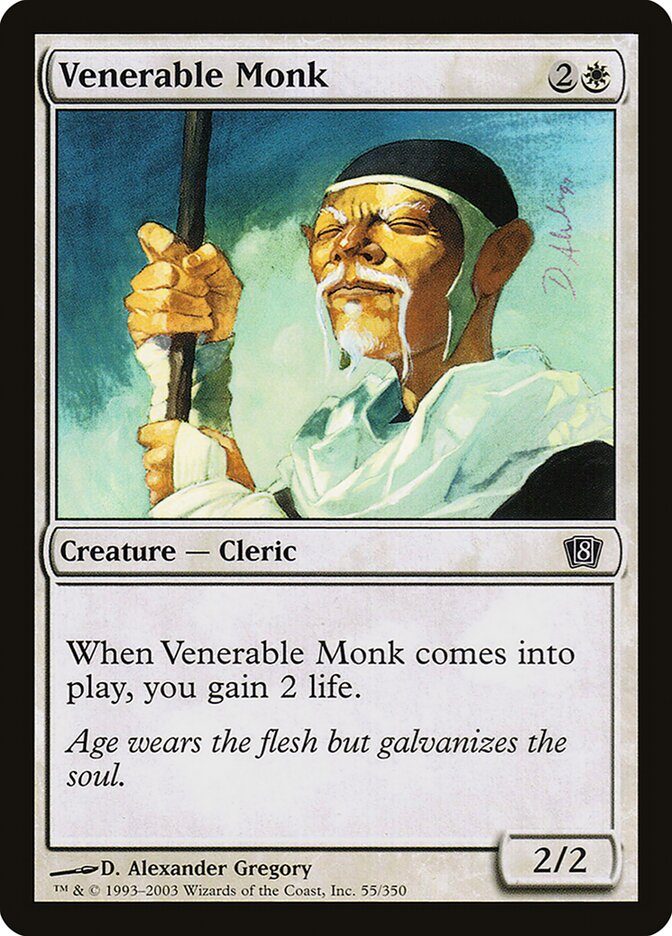 Magic the Gathering Card - Venerable Monk - MTG Circle