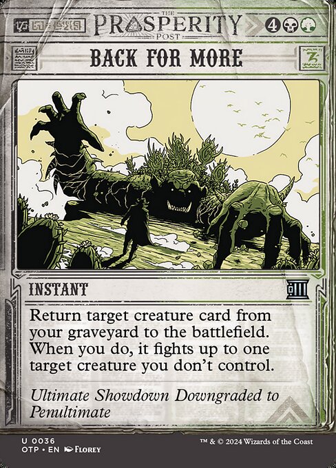 Magic the Gathering Card - Back for More - MTG Circle