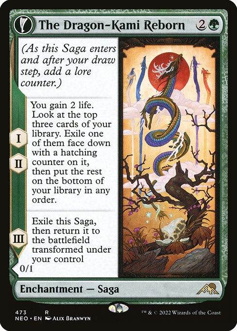Magic the Gathering Card - The Dragon-Kami Reborn - MTG Circle
