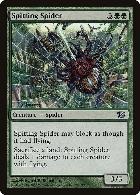 Magic the Gathering Card - Spitting Spider - MTG Circle