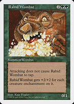 Magic the Gathering Card - Rabid Wombat - MTG Circle