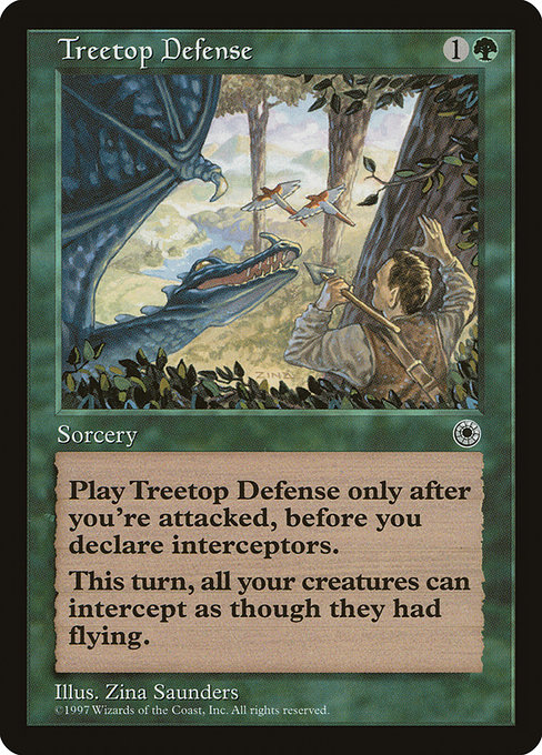 Magic the Gathering Card - Treetop Defense - MTG Circle
