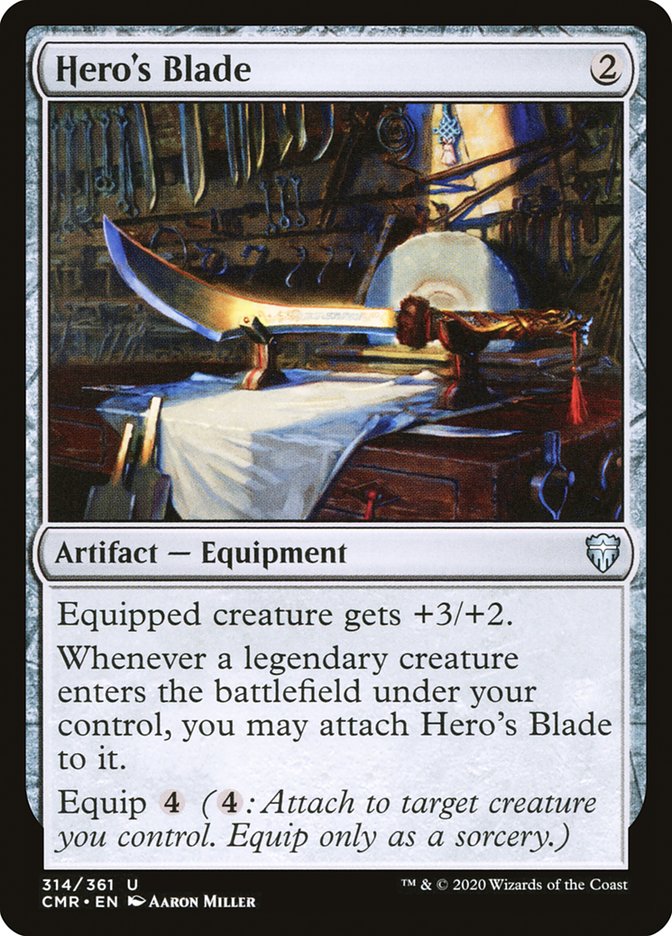 Magic the Gathering Card - Hero's Blade - MTG Circle