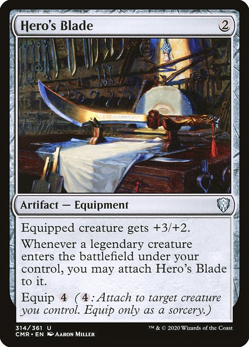Magic the Gathering Card - Hero's Blade - MTG Circle