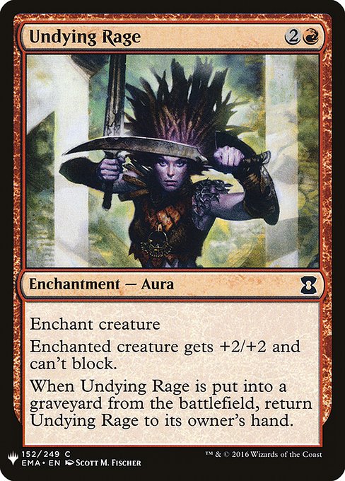 Magic the Gathering Card - Undying Rage - MTG Circle