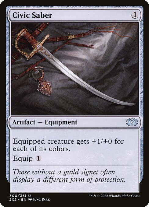 Magic the Gathering Card - Civic Saber - MTG Circle