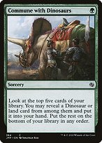 Magic the Gathering Card - Commune with Dinosaurs - MTG Circle