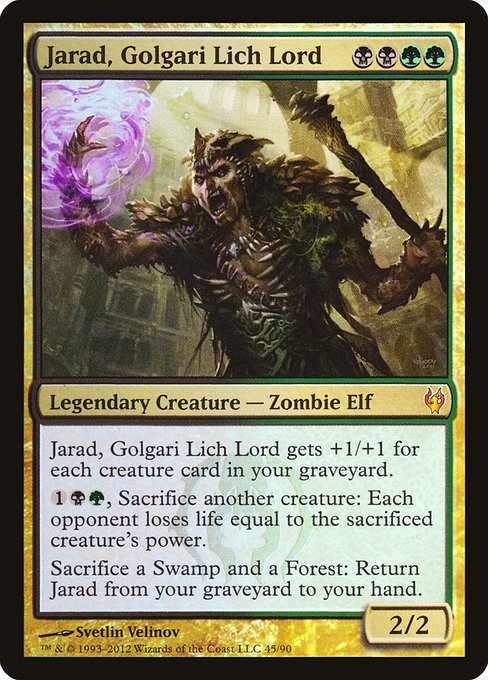 Magic the Gathering Card - Jarad, Golgari Lich Lord - MTG Circle