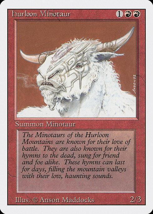 Magic the Gathering Card - Hurloon Minotaur - MTG Circle