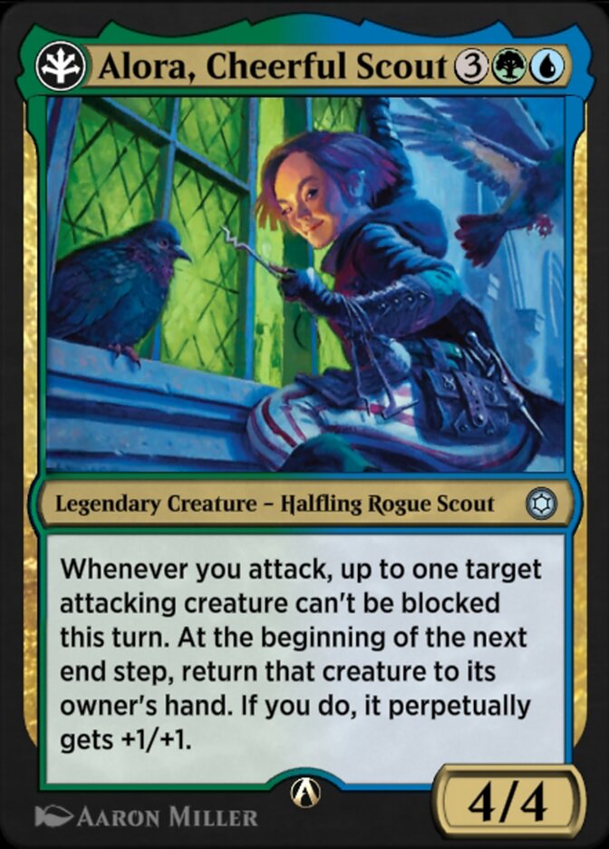 Magic the Gathering Card - Alora, Cheerful Scout - MTG Circle