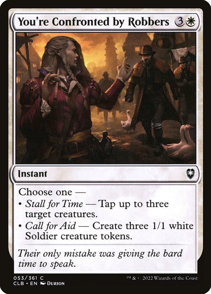 Magic the Gathering Card - You're Confronted by Robbers - MTG Circle