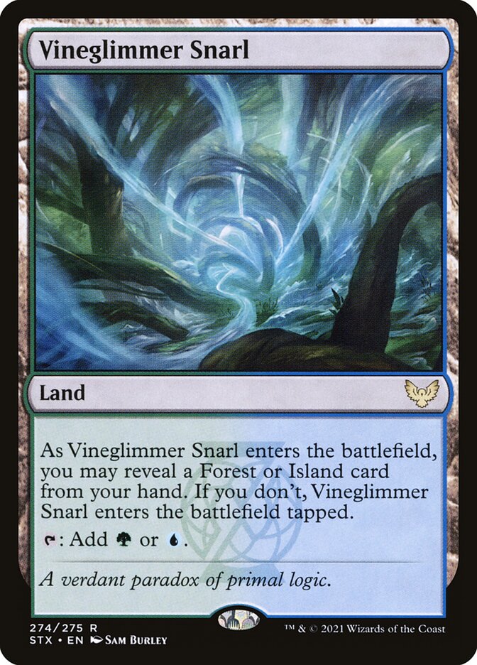 Magic the Gathering Card - Vineglimmer Snarl - MTG Circle