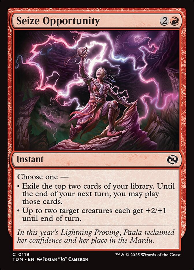Magic the Gathering Card - Seize Opportunity - MTG Circle