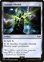 Magic the Gathering Card - Unstable Obelisk - MTG Circle