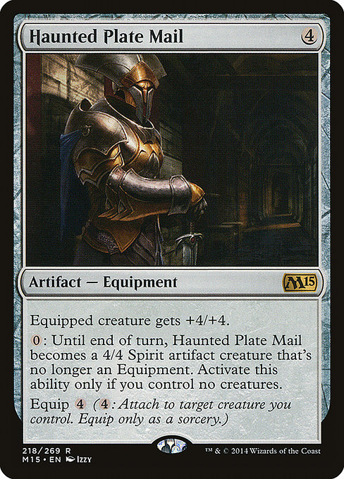 Magic the Gathering Card - Haunted Plate Mail - MTG Circle