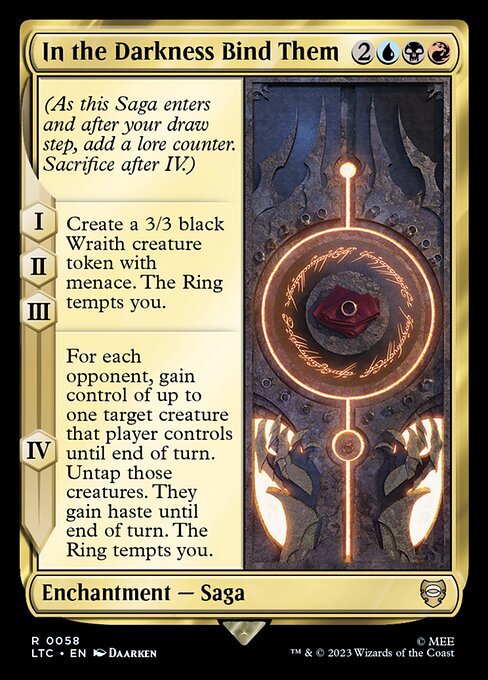 Magic the Gathering Card - In the Darkness Bind Them - MTG Circle