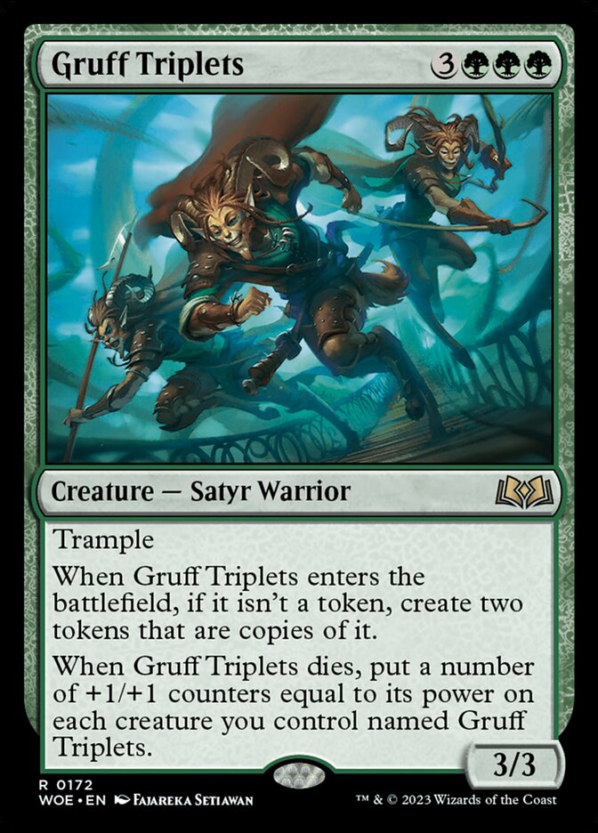 Magic the Gathering Card - Gruff Triplets - MTG Circle