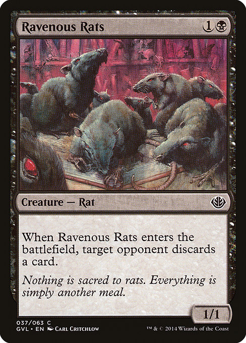 Magic the Gathering Card - Ravenous Rats - MTG Circle