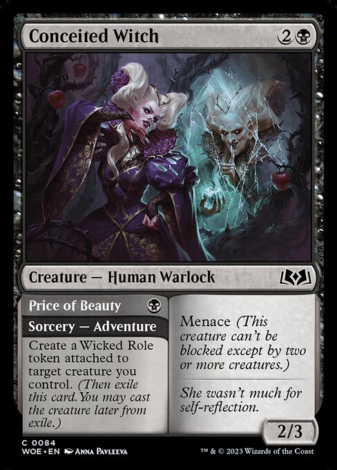 Magic the Gathering Card - Conceited Witch // Price of Beauty - MTG Circle