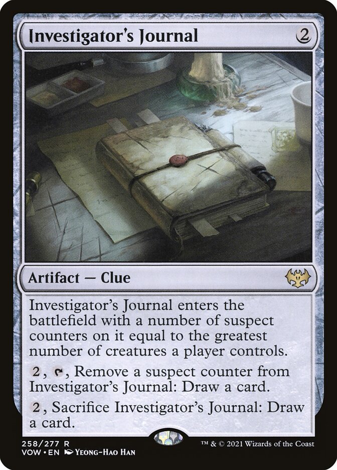 Magic the Gathering Card - Investigator's Journal - MTG Circle