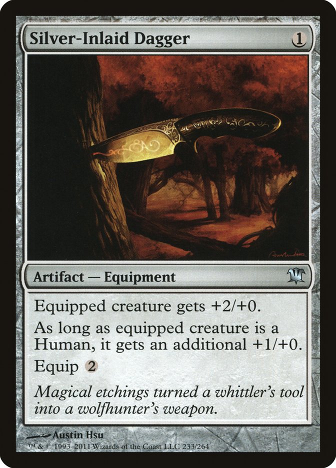 Magic the Gathering Card - Silver-Inlaid Dagger - MTG Circle