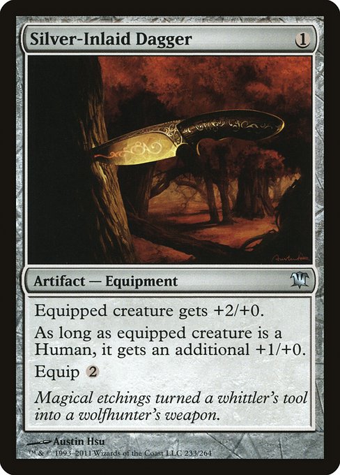 Magic the Gathering Card - Silver-Inlaid Dagger - MTG Circle