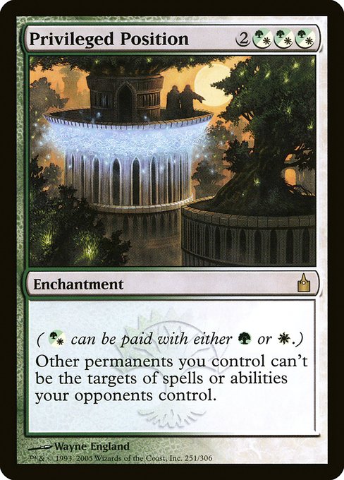 Magic the Gathering Card - Privileged Position - MTG Circle