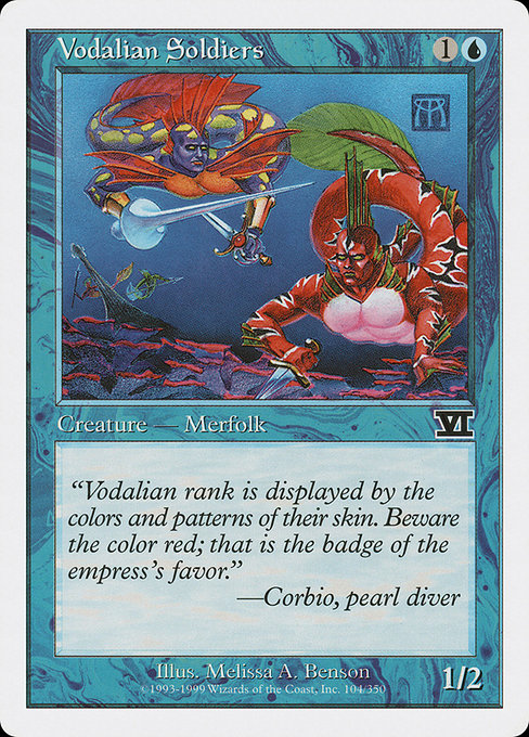 Magic the Gathering Card - Vodalian Soldiers - MTG Circle