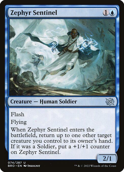Magic the Gathering Card - Zephyr Sentinel - MTG Circle