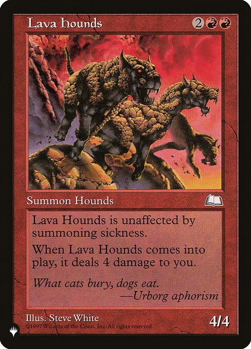 Magic the Gathering Card - Lava Hounds - MTG Circle