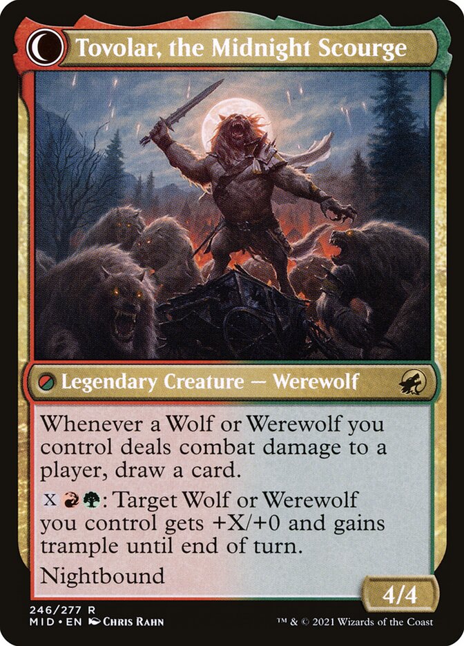 Magic the Gathering Card - Tovolar, the Midnight Scourge - MTG Circle