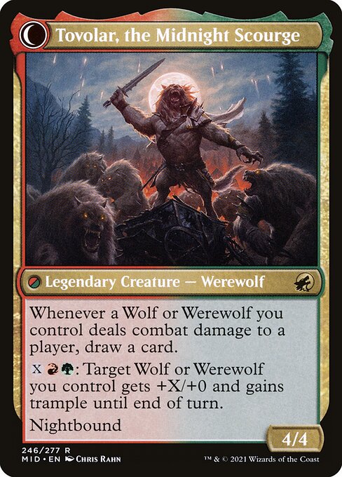 Magic the Gathering Card - Tovolar, the Midnight Scourge - MTG Circle