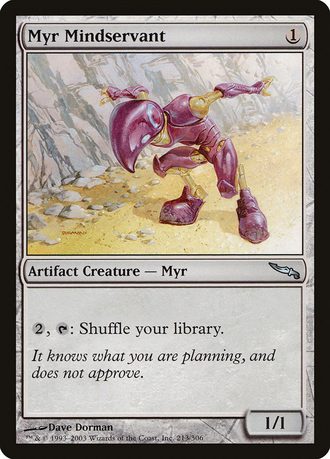 Magic the Gathering Card - Myr Mindservant - MTG Circle