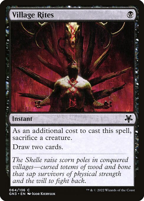 Magic the Gathering Card - Village Rites - MTG Circle