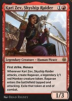 Magic the Gathering Card - Kari Zev, Skyship Raider - MTG Circle